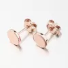 Ružovo pozlátené strieborné náušnice UPST-121956-CV