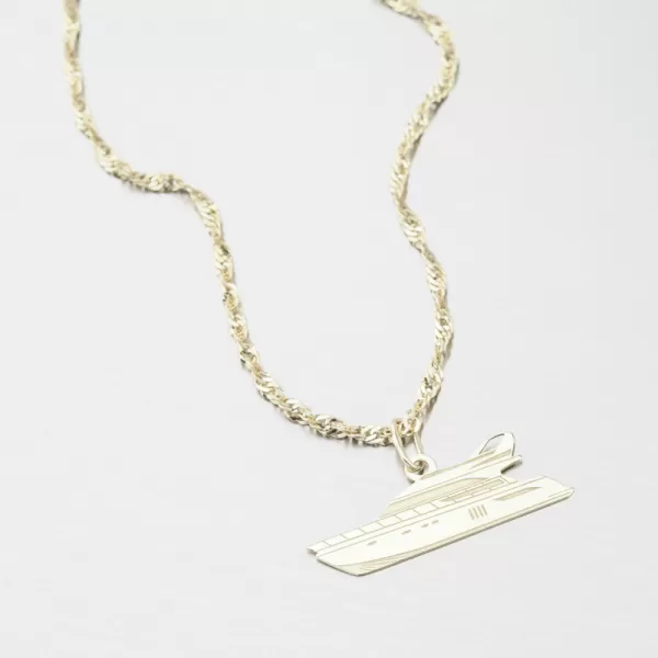 Zlatý prívesok loď jachta PAMŠ-130731