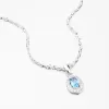 Dámsky prívesok z bieleho zlata 585 zirkón akvamarín a 53GZ-8056-B-AKVA