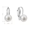 Strieborné náušnice klipsy s riečnou perlou 21082.1
