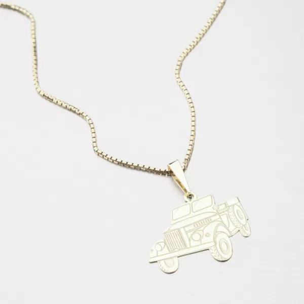 Zlatý prívesok auto Jeep PAMŠ-130429