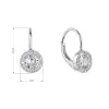 Strieborné náušnice detské okrúhle so zirkónmi 11475.1 crystal