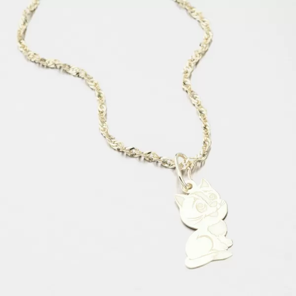 Zlatý prívesok mačka PAMŠ-130716