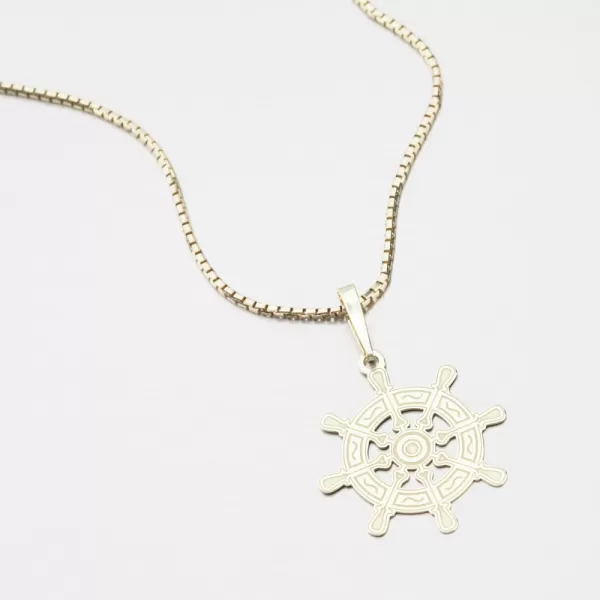 Zlatý prívesok kormidlo loď PAMŠ-130694