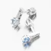 Dámske náušnice biele zlato 585 zirkón akvamarín a 52GZ-8057-B-AKVA