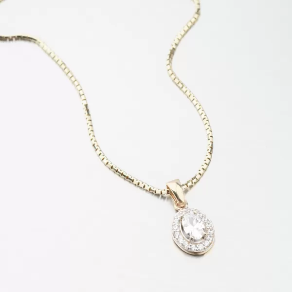 Dámsky prívesok zo žltého zlata 585 zirkón 53GZ-8056-ZL-ZIR