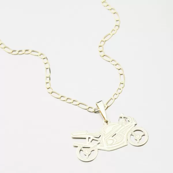 Zlatý prívesok športová motorka PAMŠ-130033