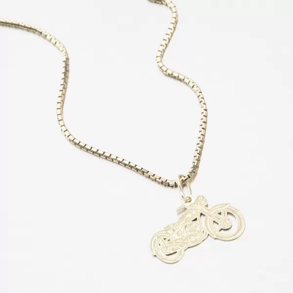 Zlatý prívesok motorka PAMŠ-132229