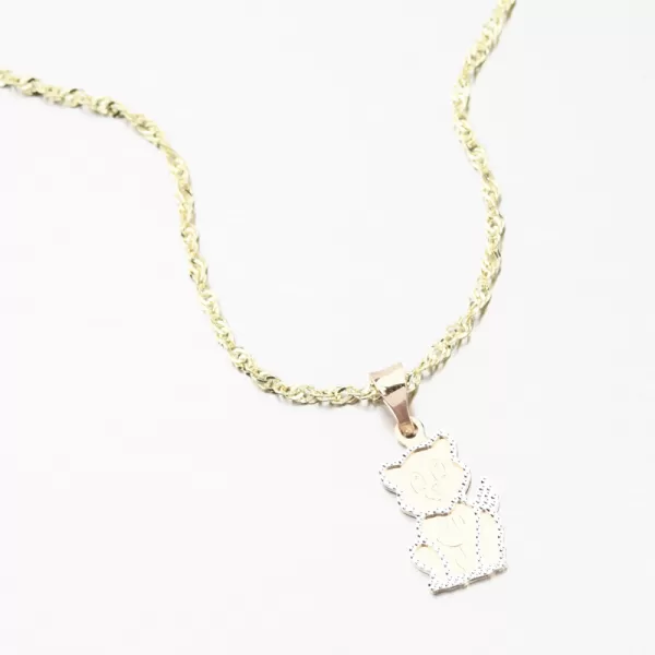 Zlatý prívesok mačka 13-396