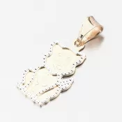 Zlatý prívesok mačka 13-396