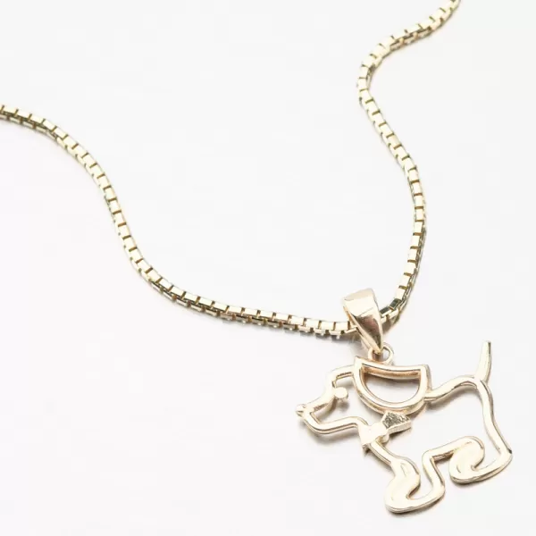 Zlatý prívesok pes 13-399