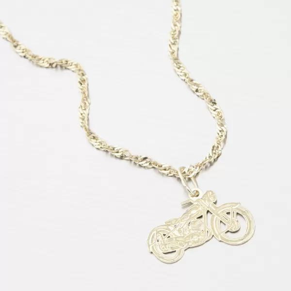 Zlatý prívesok motorka PAMŠ-132229