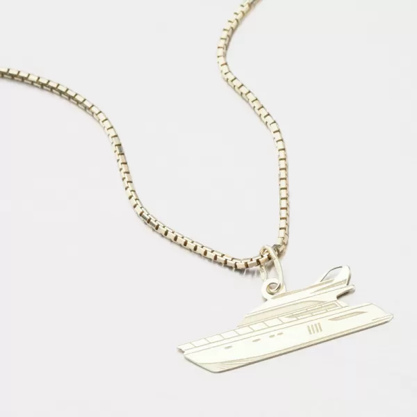 Zlatý prívesok loď jachta PAMŠ-130731