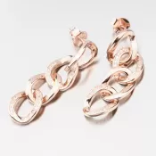 Ružovo pozlátené strieborné náušnice so zirkónmi UPST-122844-CV