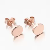 Ružovo pozlátené strieborné náušnice UPST-121956-CV