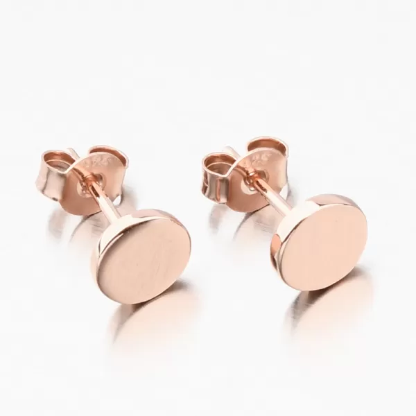 Ružovo pozlátené strieborné náušnice UPST-121956-CV