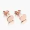 Ružovo pozlátené strieborné náušnice UPST-121956-CV