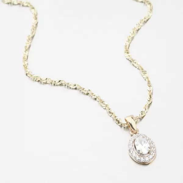 Dámsky prívesok zo žltého zlata 585 zirkón 53GZ-8056-ZL-ZIR