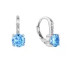 Strieborné náušnice detské okrúhle so zirkónmi 11478.3 aqua