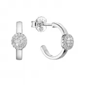 Strieborné náušnice kruhy so zirkónmi 11437.1 crystal