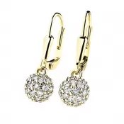 Zlaté visiace guličky s diamantmi 10971-KL-ZL-DIA