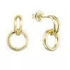 Pozlátené strieborné náušnice visiace krúžky 61016