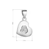 Strieborný prívesok srdca so srdiečkom so zirkónmi 14010.1