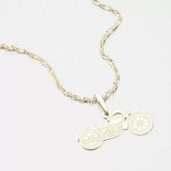 Zlatý prívesok motorka PAMŠ-130032