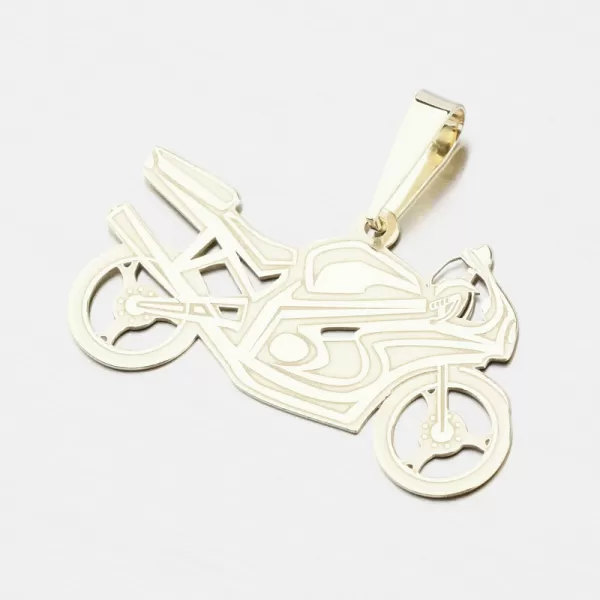 Zlatý prívesok športová motorka PAMŠ-130033