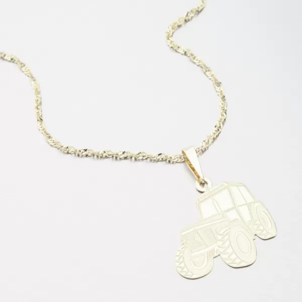 Zlatý prívesok traktor PAMŠ-130788