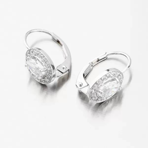 Dámske náušnice biele zlato 585 zirkón 52GZ-8049-B-ZIR-KL
