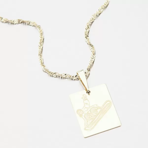 Zlatý prívesok snowboardista PAMŠ-130750