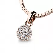 Zlatá gulička posiata diamantmi 10971-CV-DIA