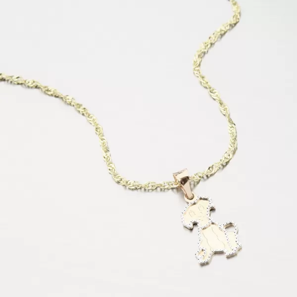 Zlatý prívesok pes 13-394