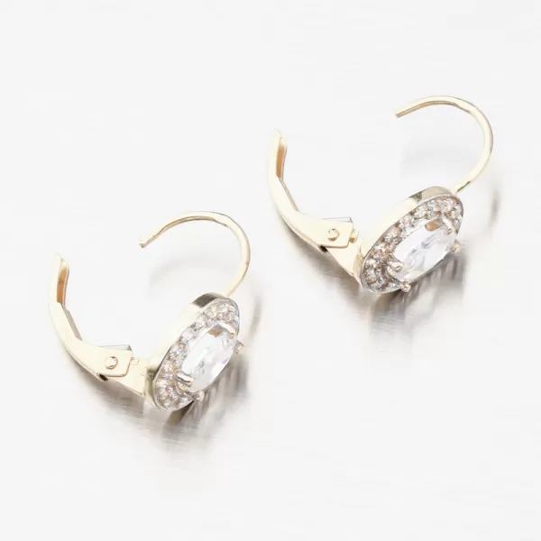 Dámske náušnice žlté zlato 585 so zirkónmi 52GZ-8049-ZLB-ZIR-KL