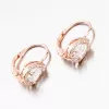 Ružovo pozlátené strieborné náušnice so zirkónmi UCST-122231