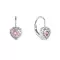 Strieborné náušnice detské srdiečka so zirkónmi 11473.3 rose