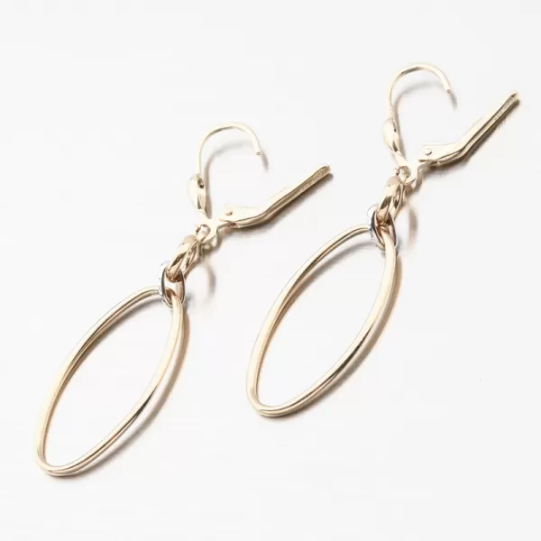 Zlaté visiace náušnice 12-700