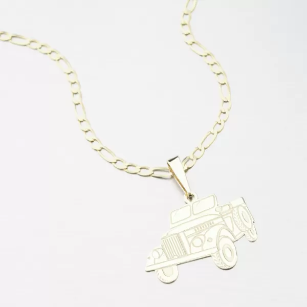 Zlatý prívesok auto Jeep PAMŠ-130429