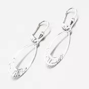 Visiace náušnice z bieleho zlata 12-682