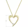 Pozlátený strieborný náhrdelník srdca s jedným zirkónikom 12053.1