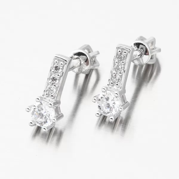 Dámske náušnice biele zlato 585 zirkón 52GZ-8057-B-ZIR