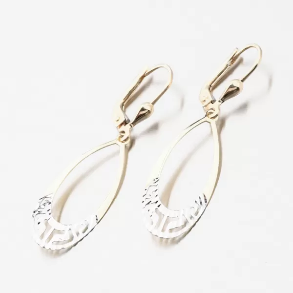 Zlaté visiace náušnice 12-710