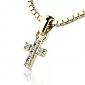 Prívesok - krížik s briliantmi 140027-ZL-DIA