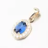 Dámsky prívesok zo žltého zlata 585 zirkón zafír 53GZ-8056-ZL-SAF