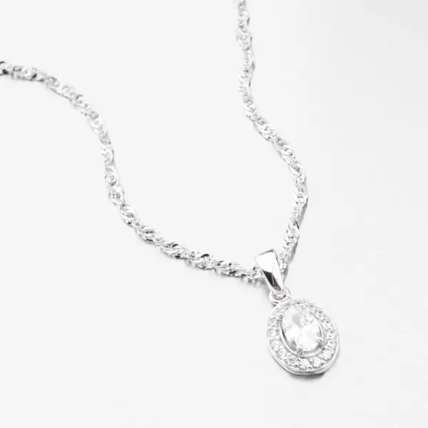 Dámsky prívesok z bieleho zlata 585 zirkón 53GZ-8056-B-ZIR