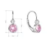 Strieborné náušnice detské okrúhle so zirkónmi 11479.3 rose