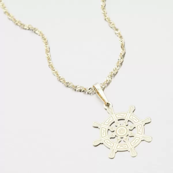 Zlatý prívesok kormidlo loď PAMŠ-130694