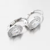 Dámske náušnice biele zlato 585 zirkón 52GZ-8049-B-ZIR-KL