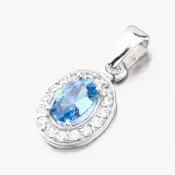 Dámsky prívesok z bieleho zlata 585 zirkón akvamarín a 53GZ-8056-B-AKVA
